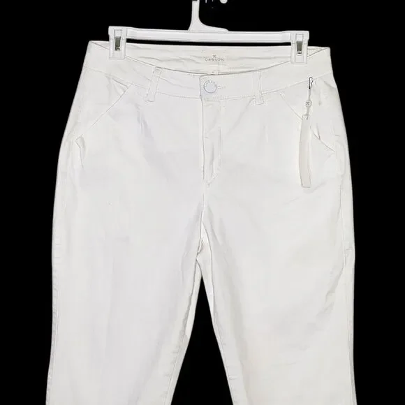 Caslon White Stretch Cotton Chino Ankle Pants Nordstrom Women's 14 NWT Preppy - Picture 2 of 10